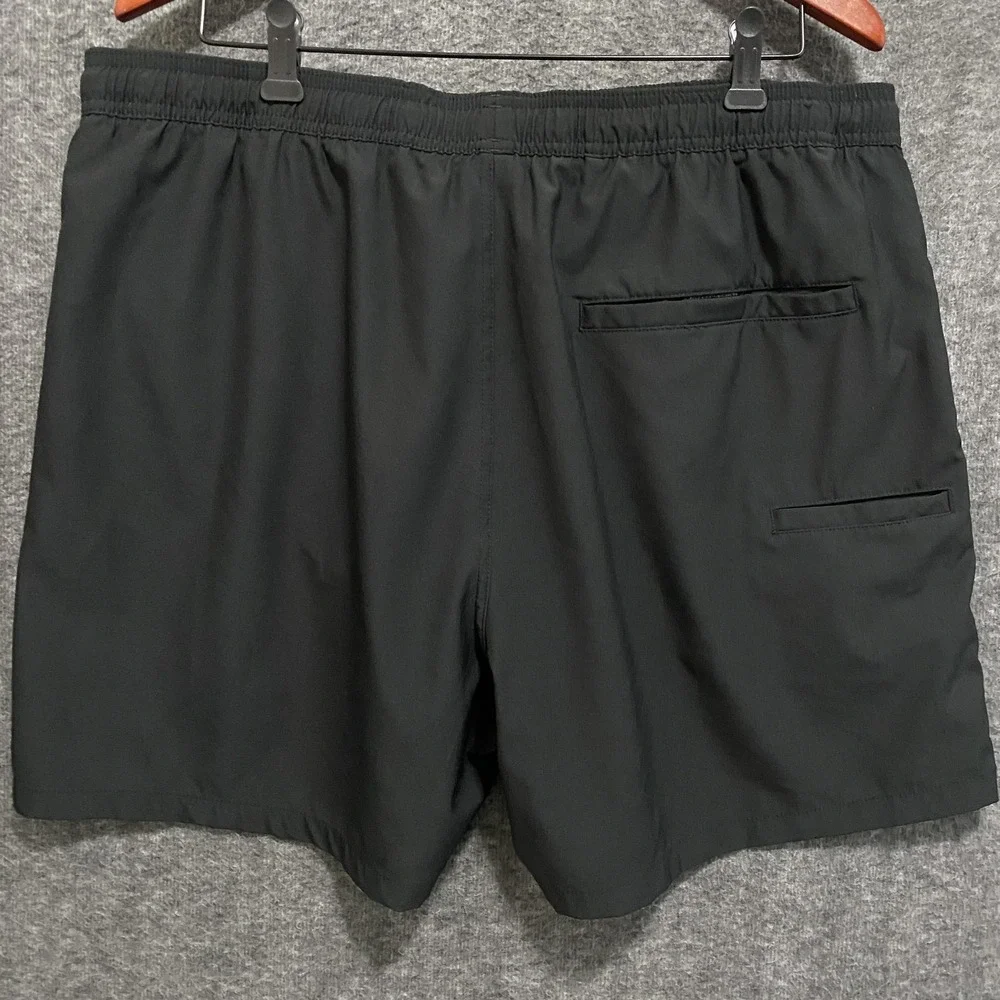 Huk Performance Fishing Shorts Mens XXL Black Swim Trunks‎ Mesh Lined Drawstring